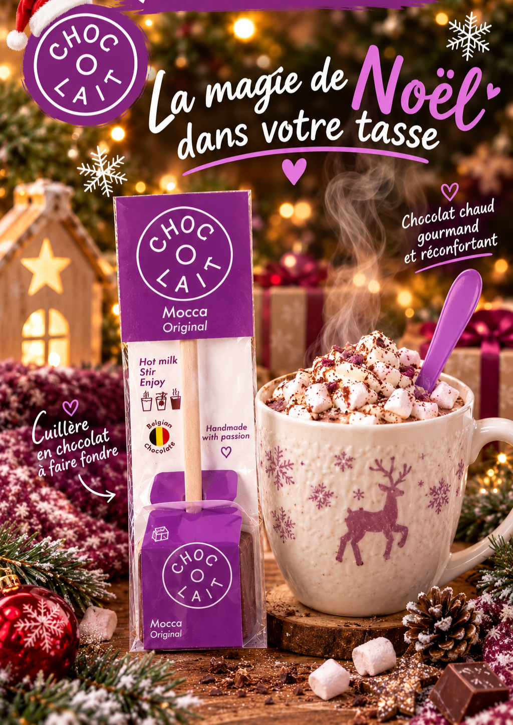 Cuillère chocolat chaud au mocca 33g