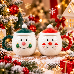 Mug de Noël bonhomme de neige 3D en céramique 420 ml