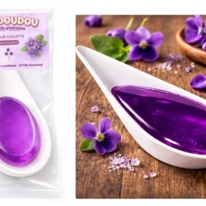ROUDOUDOU VIOLETTE Nouvelle Génération. Cuillère en Canne à Sucre biodégradable ( l'unité) Enprécommande