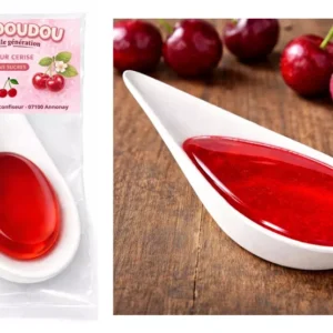 ROUDOUDOU CERISE Nouvelle Génération. Cuillère en Canne à Sucre biodégradable