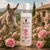 Gel douche au lait d'ânesse frais et rose bio 250 ml pour une peau douce, hydratée et délicatement parfumée.