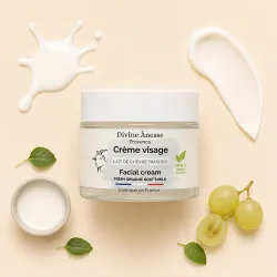 Crème visage au lait de chèvre frais et biologique 50ml hydratante et nourrissante