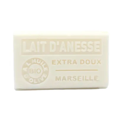 Savon de Marseille au lait d'ânesse bio 125g pour le soin et l'hydratation de la peau