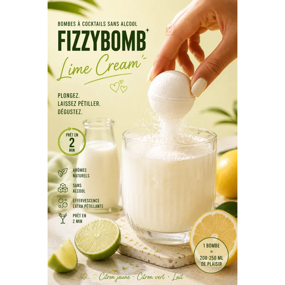 Bombe à cocktail sans alcool Limonade Brésilienne 39g