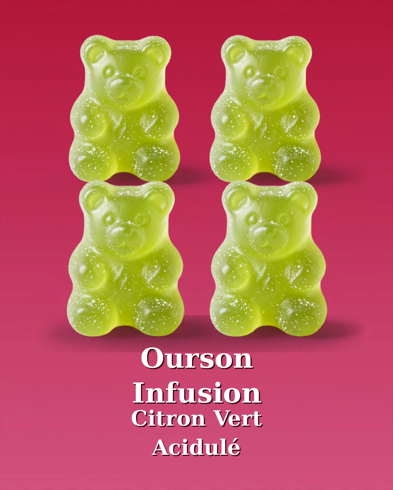 Oursons Infusion Citron Vert Acidulé – 20 pièces – 50g