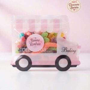 Camion Bonne Rentrée Rose - Assortiment de Bonbons 400g
