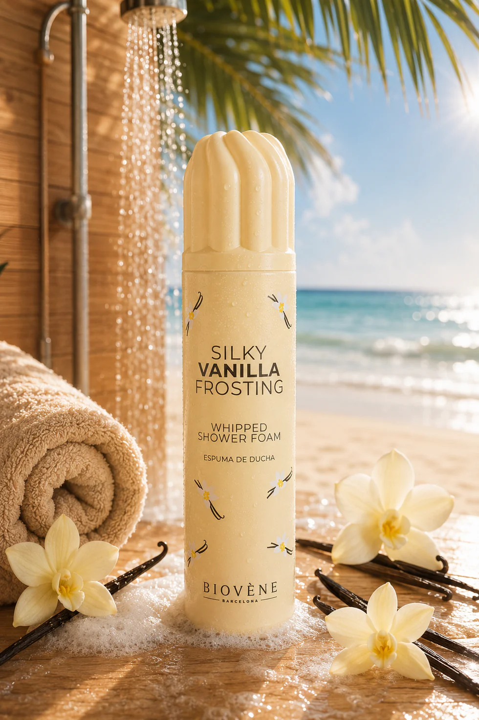 Mousse de douche chantilly vanille Silky Vanilla Frosting Biovène