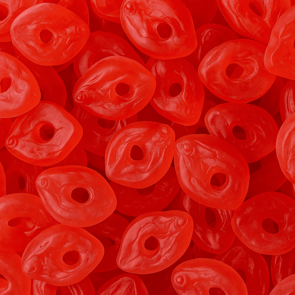 bonbon coquin à la forme de vagin à la fraise