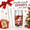 Gobelet de Noël avec paille et goupillon