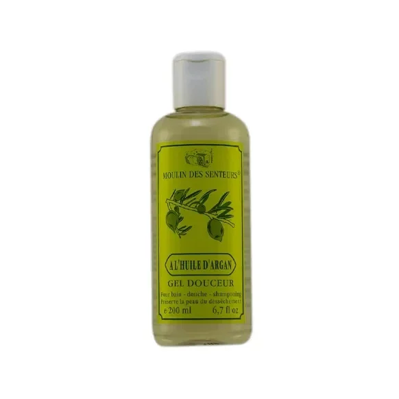 gel douche a l'huile d'argan bio marque moulin des senteurs