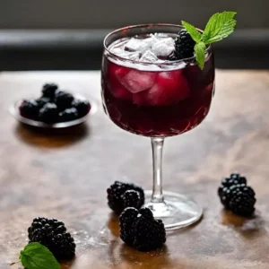 verre de sirop artisanal goût mûre