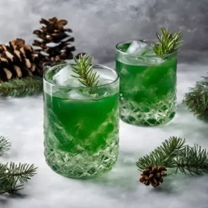 verre de sirop artisanal au sapin