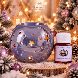 Brûle-parfum Étoile Irisée Violette avec parfum d’ambiance 30 ml